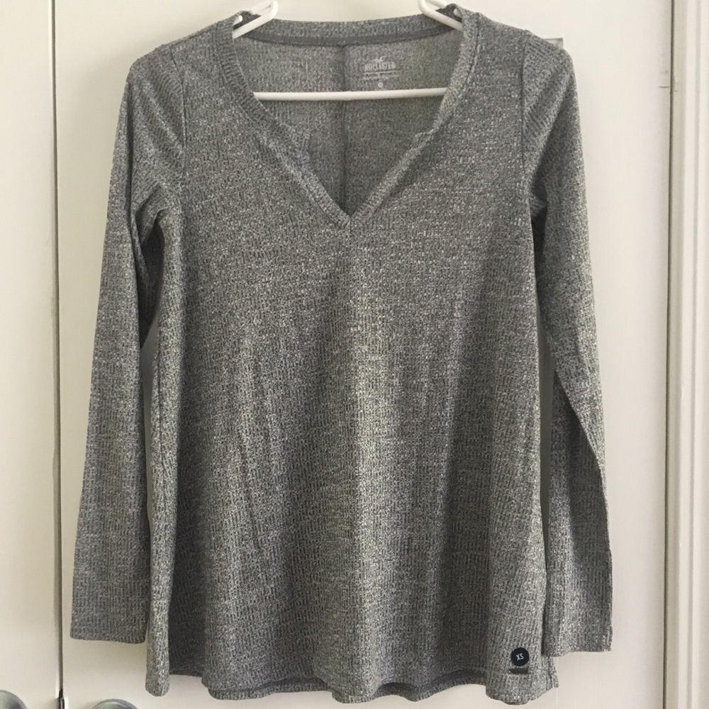 HOLLISTER BASIC GRAY KNIT TEE